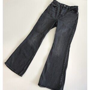 Levis Premium‎ 70s High Rise Flare Denim Jeans Black Women's 30W 32L Boho Y2K